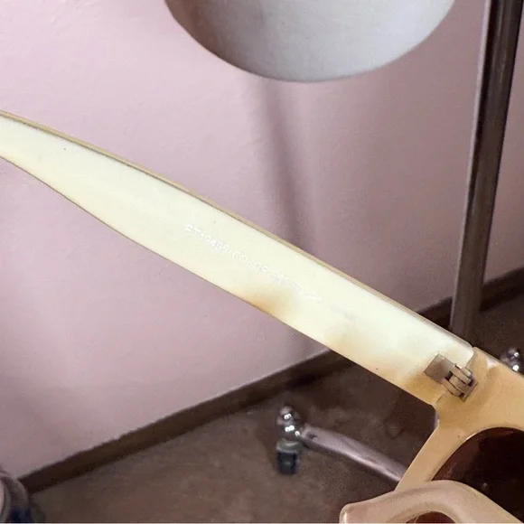 Vintage 90 Y2K Esprit Cream white retro Floral Coquette Girl feminine Sunglasses - Picture 12 of 16